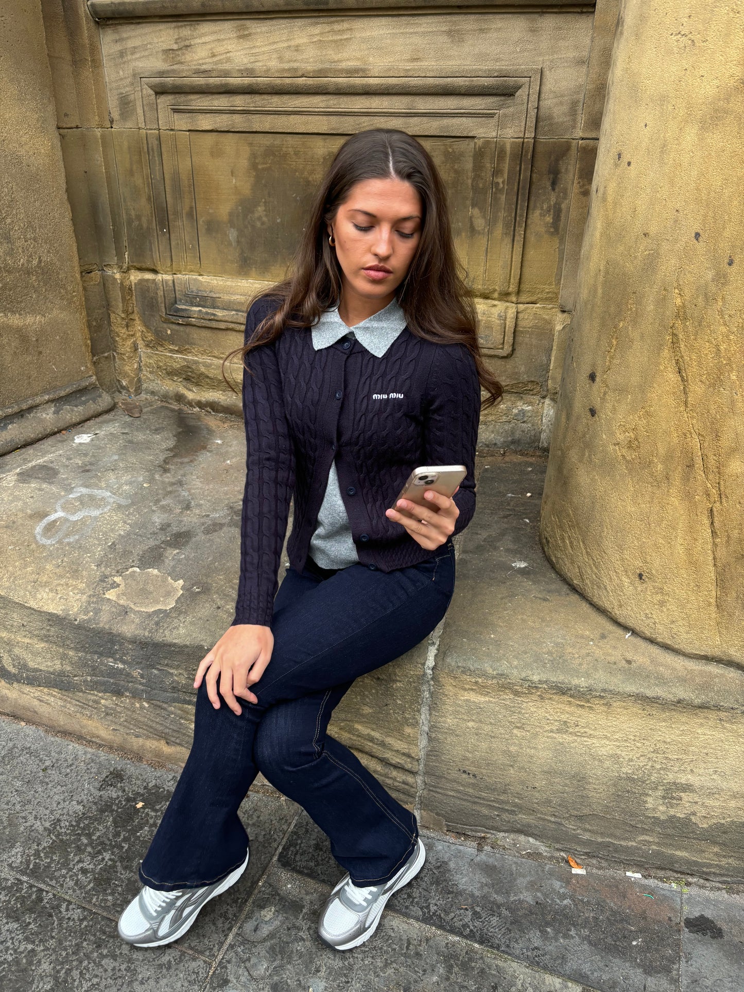Navy MM Knit Cardigan