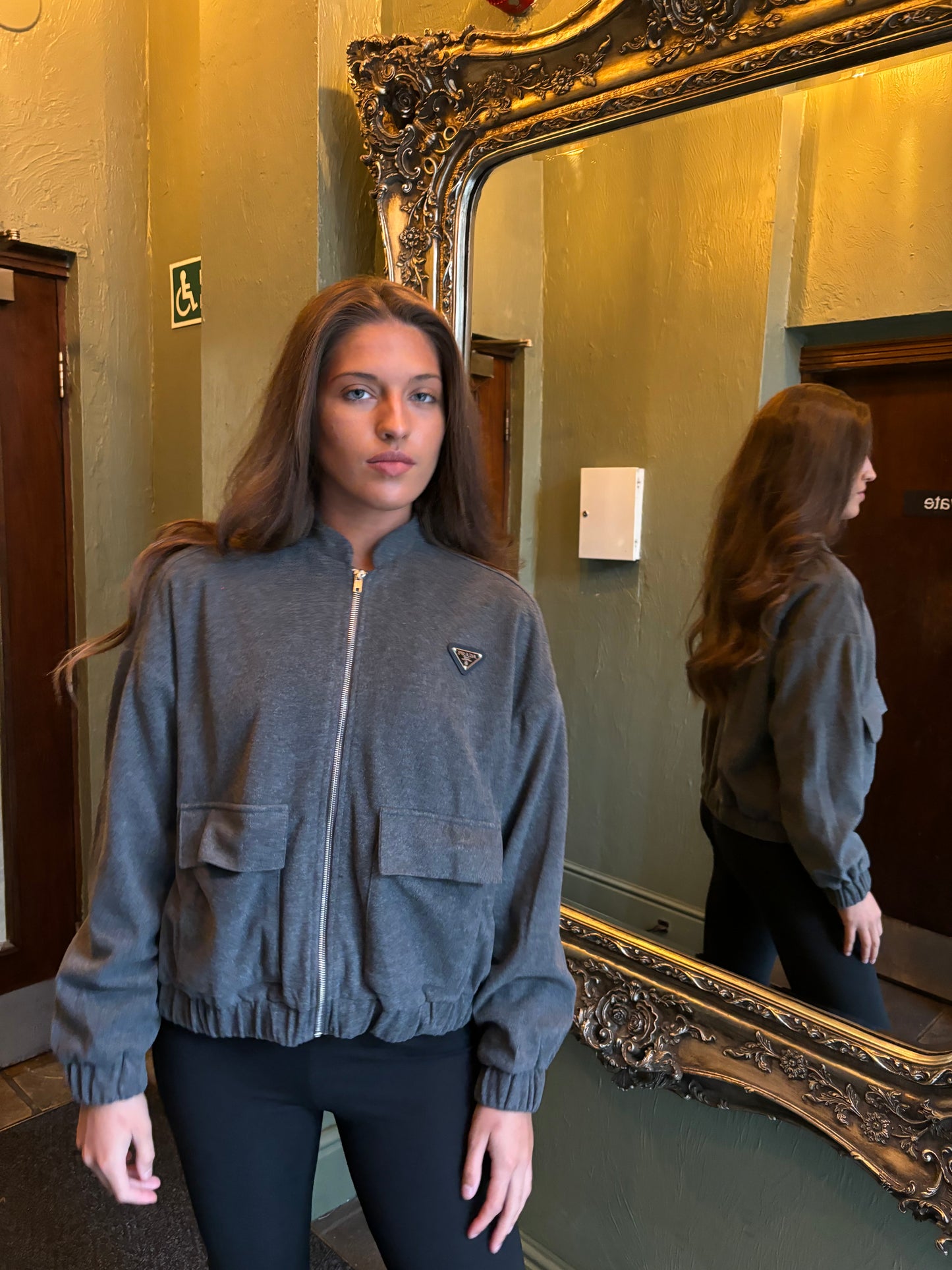 Grey P Bomber Jacket