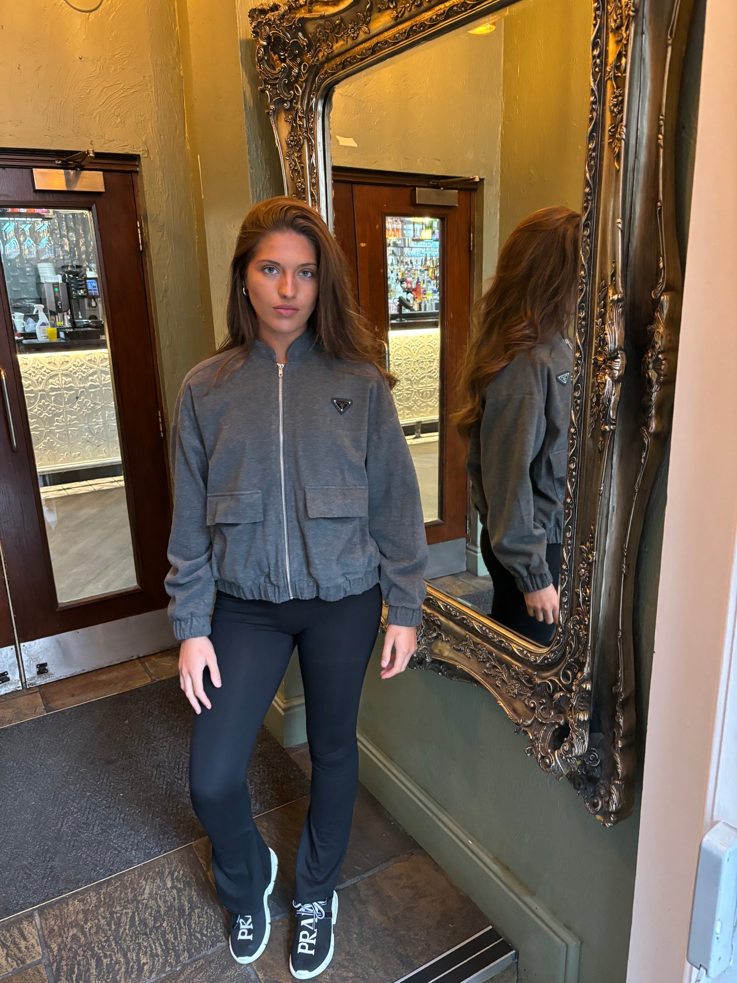 Grey P Bomber Jacket