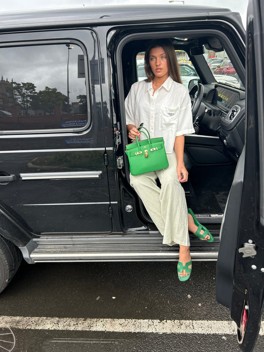 White Linen P Shirt