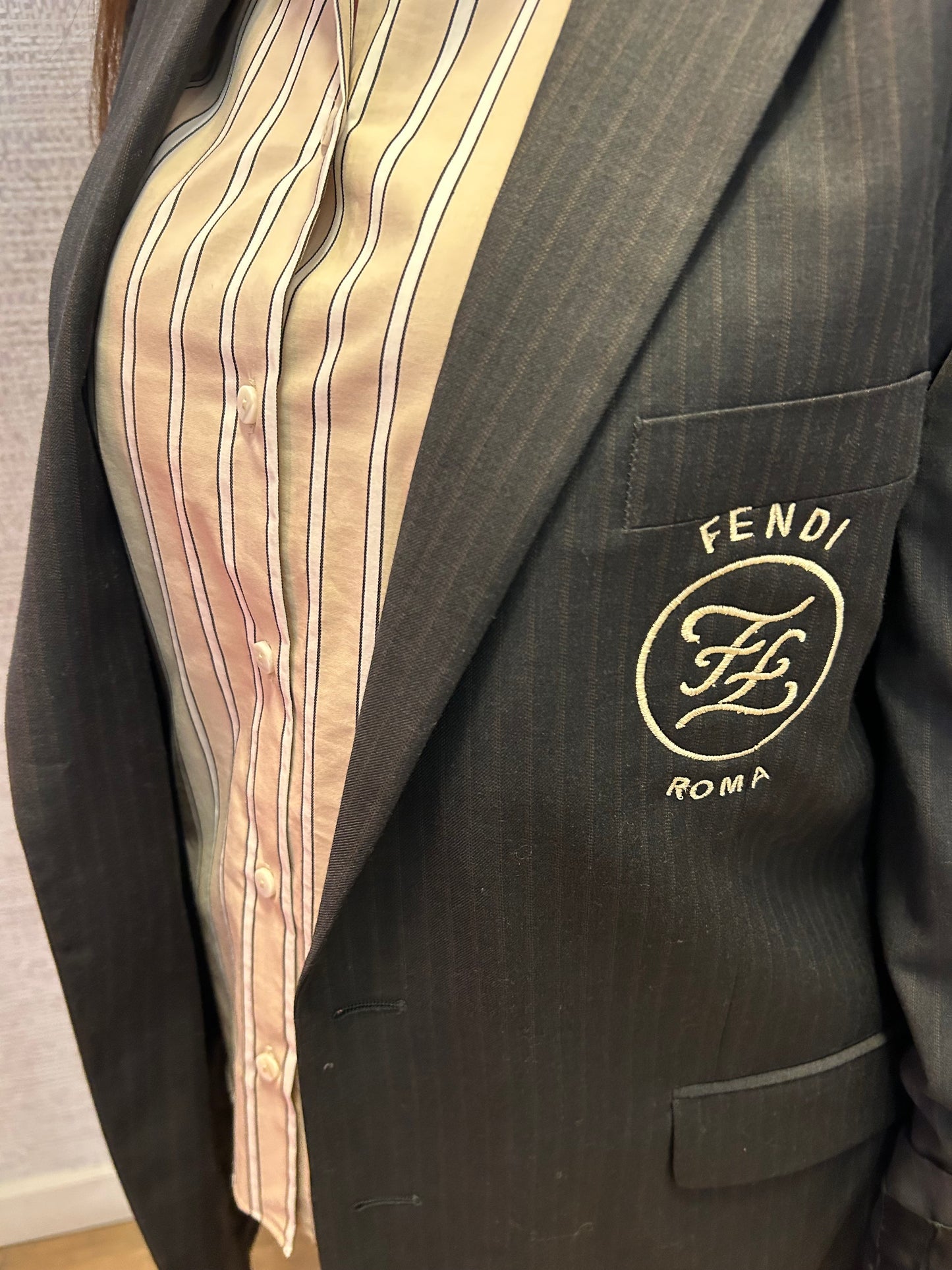 Grey & Beige F Blazer