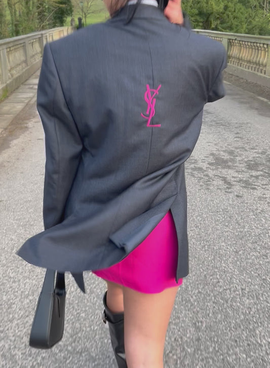 Grey & Pink Yves Blazer
